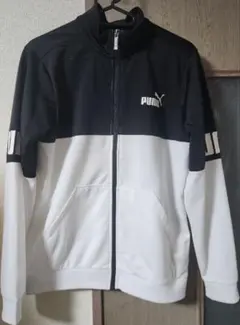 PUMA フルジップジャケット ブラック/ホワイト
