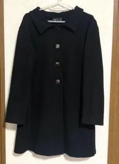 agnès b.のcotton メルトンジャケット　日本製！セミロング/ブラック