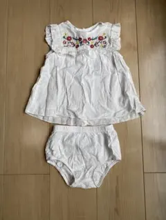 SHEIN 刺繍付きホワイトセット サイズ12M〜18M