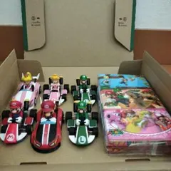 マリオカート　6体セット　プルバックカー　おまけ付きのサムネイル