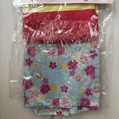 子供　花柄浴衣セット110cm