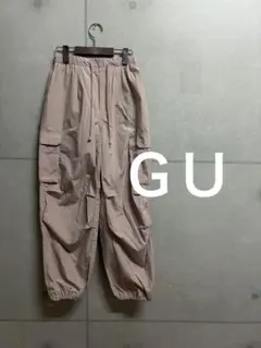 1996. 【ジーユー】 美品 カーゴパンツ パラシュートパンツ ゴムウエスト