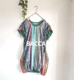 BACCA バッカTOMORROW LAND 美品　ストライプバルーンワンピースのサムネイル