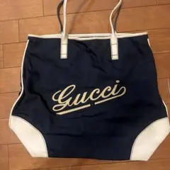 GUCCI トートバッグ ネイビー ホワイトのサムネイル
