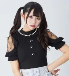 Ank Rouge リボン&パールカットソーのサムネイル