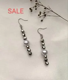 (348)ハンドメイドアクセサリー　シルバーピアス