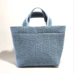 ヌビバッグ　シンプルなトートバッグ　フォグブルー