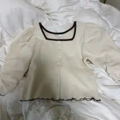 RETRO GIRL スクエアネックニット F