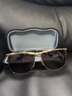 希少GUCCI サングラス GG1434S 001 ゴールド スクエア メタル - メルカリ