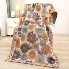 ガーゼケット 綿100% 80x160cm 花柄 お昼寝ケット ベビー