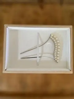 パール付きシルバーかんざし