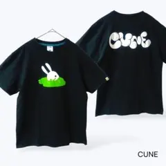 CUNE　プリントTシャツ　黒　メンズM相当　バックロゴのサムネイル