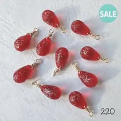 220チェコドロップビーズ エッチングゴールドsale!!!