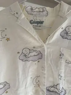 Casper 雲と星のプリント ルームウェア⭐︎ネルシャツのみ