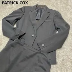 美品‼️PATRICK COX 事務服　スカートスーツブラック　ストライプのサムネイル