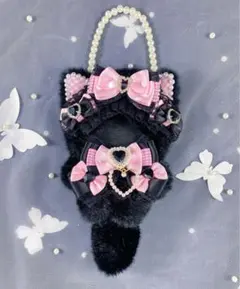ぬい服 10cm ねこ 王冠付き 紫リボン 着ぐるみ - メルカリ