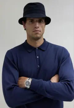 JJJJound Mac Bucket Hat ネイビー S/M