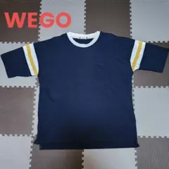 【WEGO】 ラガーラインスリーブビッグシルエットカットソー Mサイズ