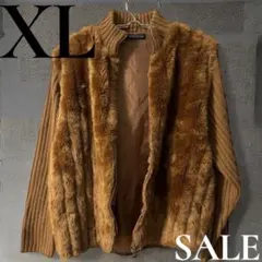 「即日発送」XL associerブラウンファージャケット　コート　ジップアップ