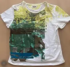 HirokoKoshinoTRUNK半袖プリントTシャツ40サイズ⭐︎袖シミ有りのサムネイル