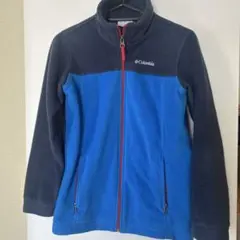 Columbia フリースジャケットキッズ M 青/ネイビー