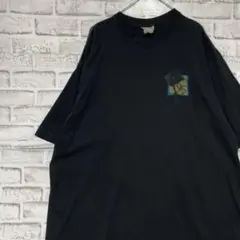USA製90sヴィンテージTシャツ！シングルステッチ　ブラック半袖古着XL722