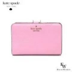 kate spade 折りたたみ財布　ピンク