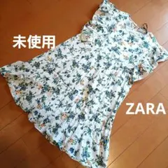 未使用品　ZARA　花柄　ミニワンピース