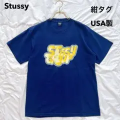 00's old stussy Design Tee USA製 紺タグ M
