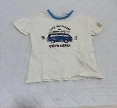 クリーム色 Tシャツ バスデザイン　120