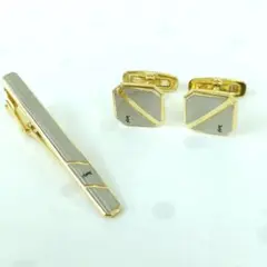 イヴサンローラン カフリンクス タイピン セット シルバー ゴールドカラー