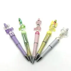 装飾付きボールペン5本セット