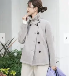 URBAN RESEARCH DOORS ショールカラー2WAYショートコート