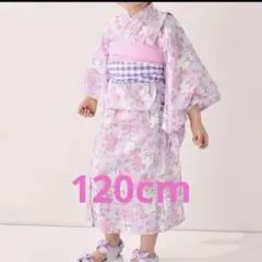 新品　エニィファム　120cm 浴衣　キッズ　女の子　猫　ワンピースタイプ