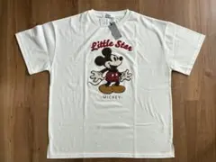 新品 ディズニー さがら刺繍 ミッキー 半袖Tシャツ ユニセックス Mサイズ