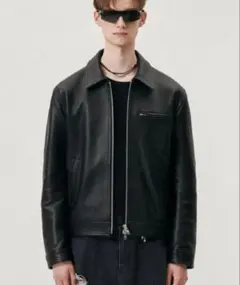 【即日発送】DoffJason ブラックレザージャケット L