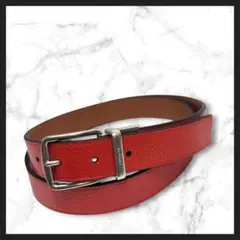 美品 COACH レザーベルト オレンジ メンズ