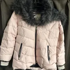 Ragy ピンク ダウンジャケット ファー付き