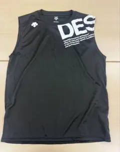 DESCENTE ノースリーブ 陸上用シャツ ブラック