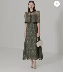 【LEJA】フロントオープンリボンボレロセットアップワンピースドレス【値下げ中】