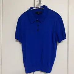 ZARA 半袖ポロシャツ 青色