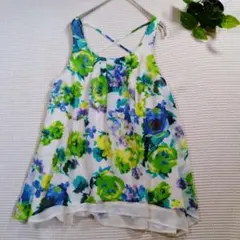 ◆美品◆INGNI/イング/花柄ノースリーブチュニック【M】