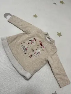 familiarファミリア トレーナー ボア 刺繍入り　90
