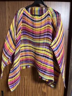 イッセイミヤケ　プリーツプリーズ　ストール　ポンチョ　2way ISSEY MIYAKE - プリーツプリーズ イッセイミヤケ ポンチョ プリーツ