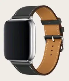 【499円SALE】　PUレザー　アップルウォッチ用バンド　ブラック