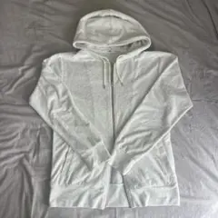 MEN'S MELROSE ホワイト ダブルジップパーカー