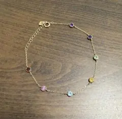 ITALY 750 K18 マルチカラー ストーン ブレスレット ITALY 750 K18 マルチカラー ストーン ブレスレット - メルカリ