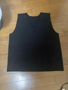 オムプリッセ　グレー ノースリーブベスト HOMME PLISSE ISSEY MIYAKE（オムプリッセイッセイミヤケ）中古・古着