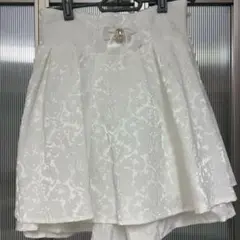 しまむら 眞白ありす コラボ スカパン ホワイト ジャガードスカート　サイズM