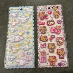 サンリオ　もちもち　マシュマロシール　シナモンロール　ギャル　キティ　2点セット